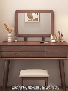 Dressing Table With Mirror Comestic Tables Desk Makeup Mirror Multipurpose Modern Wood Makeup Table Storage Cabinet