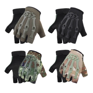 Cycling Bike Gloves Half Finger Biking Gloves Mountain Bikes Gloves Anti-Slips Shock-Absorbing Padded Breathable Gloves