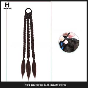 Hayating 1 Piece Y2k Color Braid Fried Dough Twists Braid Synthetic Wig Braid Female Horse Tail Sweet Cool Spicy Girl Boxing Braid
