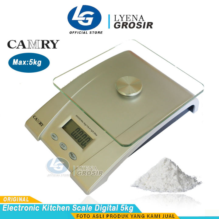Camry EK-5055 Timbangan Digital Kaca 5kg Electronic Kitchen Scale Timbangan  Dapur Timbangan Kue Lazada Indonesia
