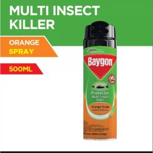 BAYGON Shield Multi Insect Killer 500ml - Fast-Kill Formula Odorless Water-Based Single Can
