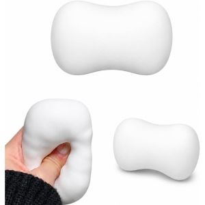 Ecily giòn xà phòng Đồ chơi Squishy-asmr Tăng chậm bóng giảm căng thẳng với thực tế trắng xà phòng thiết kế kêu cót két Crunch âm thanh & không phục hồi cảm giác kết cấu làm dịu lo lắng thần tài đồ chơi cho bàn làm việc nghiên cứu du lịch quà tặng cho n