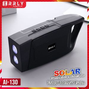 ERRLY Speake Bluetooth AI130 3in1 Wireless Spiker Aktif TWS SOLAR Recharge Panel Surya FM Antena Radio KIpas Mini