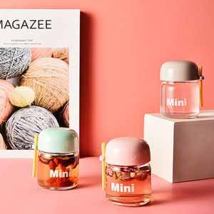 costel 150ML Small Glass Water Bottle High Temperature Resistant High Borosilicate Transparent Sealed Homemade Drinking Cup