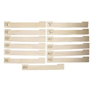 MAOMEI HOUSE Bằng gỗ Bộ chia đĩa vinyl Đa năng Theo thứ tự từ A đến Z Giá đỡ tách hướng dẫn Dễ sử dụng Hồ sơ hiệu quả Thẻ chỉ mục ghi chép Lưu trữ hồ sơ