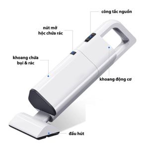 Máy hút bụi cầm tay mini không dây điện 220V PIN SẠC công suất 120w lực hút 4000pa máy hút bụi giường nệm máy hút bụi xe hơi máy hút bụi Aikesi
