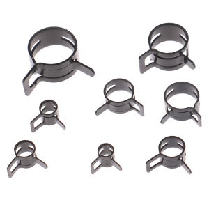 songduanshi 10Pcs Hose Clamps Fuel Hose Line Water Pipe Clamp Hoops Air Tube Fastener Spring Clips Diameter 6mm 7mm 8mm 10mm 12mm 14mm 16mm 20mm
