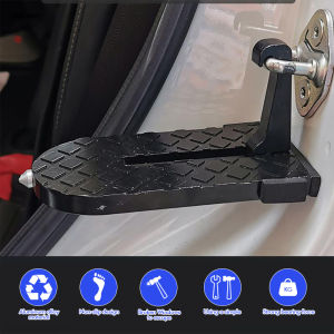 Multifunction Foldable Car Roof Rack Step Car Door Step Latch Hook Auxiliary Foot Pedal Aluminium Alloy Safety Hammer