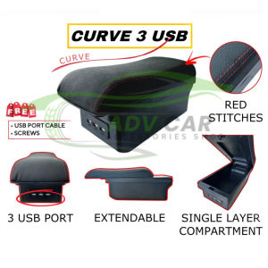 Car Arm Rest USB Port Armrest Console Box Axia Bezza Viva Myvi Aruz New Persona Saga VVT Iriz Exora BLM FLX Ready stock