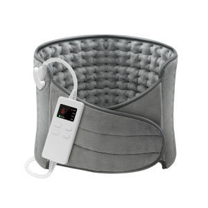 Jinkairui Electric Heating Pad Back Neck Massager Menstrual Pain Relief Abdomen Warm Pad Hook & Loop Design