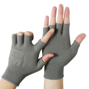 DAPPER Driving Breathable Mountaineer Windproof Show Three Fingers Tea Picking Gloves Outdoor Cycling Fingerless Sun Protection Anti-skid Mittens Men Nylon Gloves Show Two Fingers Touch Screen Gloves