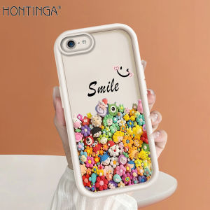 Hontinga Colorful Summer Flowers Case For iphone 5 5S SE 2016 6 6S 7 8 Plus SE 2020 2022 X XR XS Max Case Soft Original Square Ladder Silicone Camera Protection Shockproof Rubber Cases Phone Casing Softcase Top Seller