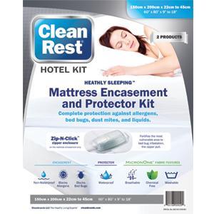 KKSS - CleanRest Hotel Kits with 2pcs pack (Waterproof Mattress Protector and Encasement)