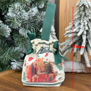 Christmas Gift Bag for Candy Biscuit Apple Packaging Christmas Decorations 2026 New Year Gifts Drawstring Bag