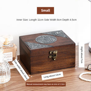 Handmade Teak Wooden Box Memory Keepsake Box Wooden Box with Hinged Lid Decorative Storage Box Jewelry Storage Box Desktop Storage Box