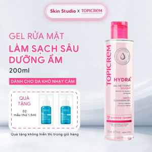 Gel rửa mặt không chứa xà phòng cho da khô và nhạy cảm -TOPICREM GENTLE CLEANSING GEL 200ml