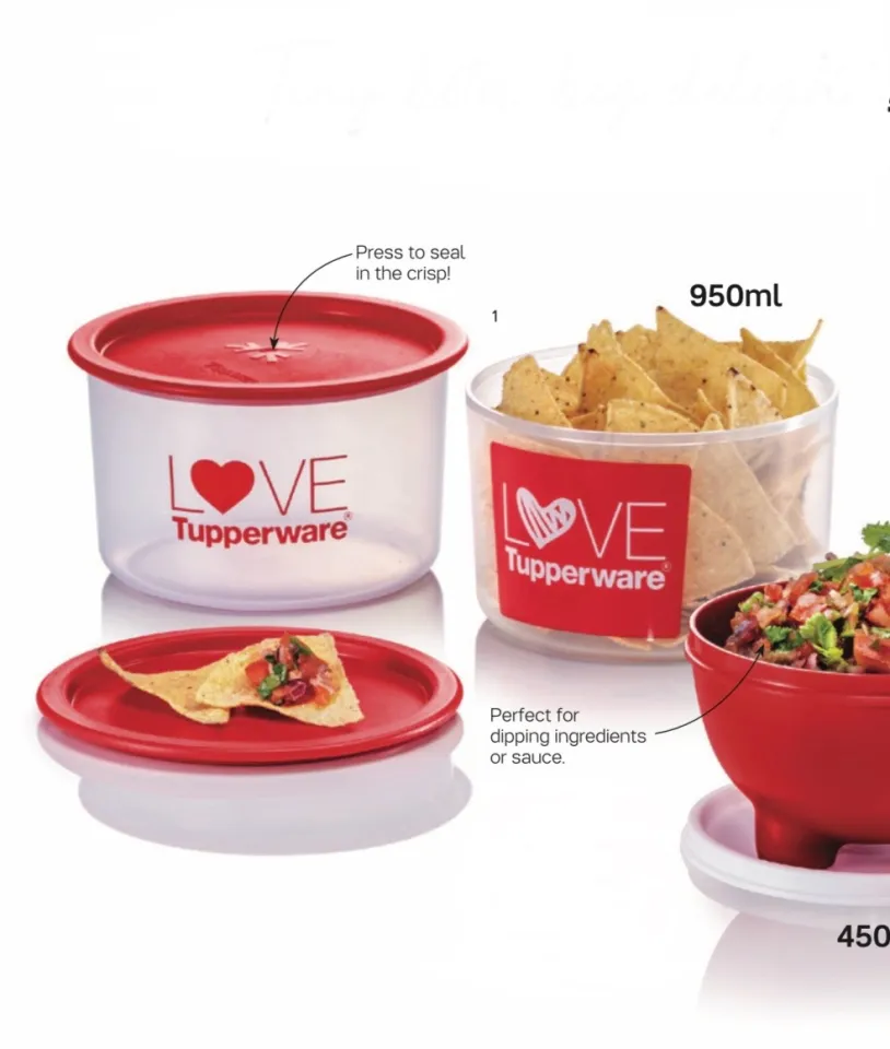 Tupperware One Touch Airtight Containers 600ml/950ml/1.25L/2L/3L