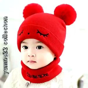 Topi Bayi Perempuan Kepang New Born / Kupluk Bayi Perempuan Rajut Baru lahir / Topi Bayi Rambut