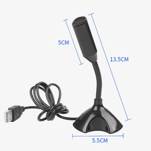 1PC Laptop Microphone USB Desktop Gaming Mic With Holder For PC Computer Home Microphone Festival Party Celebration