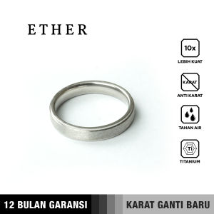 Emrys Simple Ring ETHER Real Titanium Anti Karat Cincin Titanium Pria Wanita