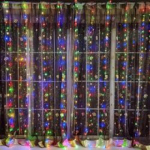3M LED Curtain String Lights Garland USB Fairy Lights Festoon With Remote for Room Window  New Year Christmas Decoration
