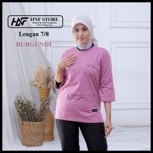 HNF KAOS WANITA OVERSIZE LENGAN 7/8 JUMBO
