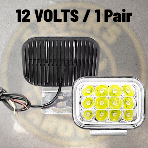 Savers Universal LED Headlight Super Bright Strong Light External Modified Batt Spotlight 1pair