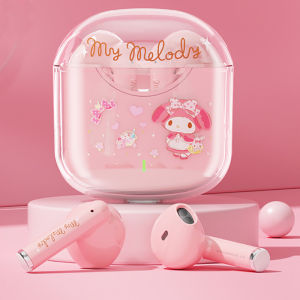 Sanrio BL05 HelloKitty Wireless Bluetooth Earphone Touch Control Sport Transparent Bluetooth Headphones Gaming Earbuds Stereo for Android iOS Smartphones