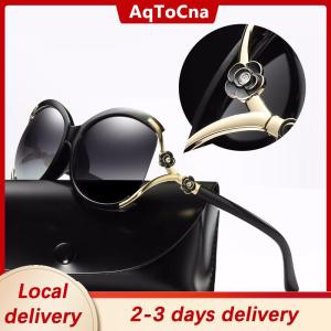 [COD] AqToCna Ship within 24 hours Fashion Womens Sunglasses Camellia Net Red Sunglasses Large Frame Glasses