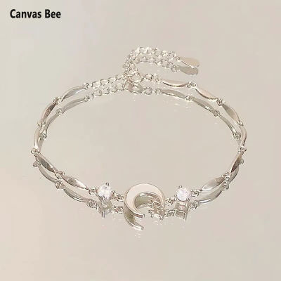 Broken ice star and moon cold feeling bracelet women's light luxury niche exquisite high sense simple personality versatile jewelry
