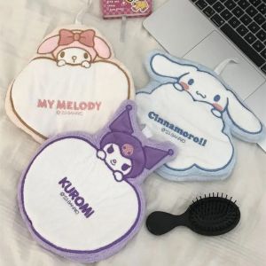 Sanrio Kawaii Cinnamoroll Hand Towel MyMelody Anime Bathroom Personalized Thickened Water Absorbent Childrens Safety Hand Wipes