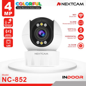 NEXTCAM NC-852 CCTV WIRELESS INDOOR 4MP 5x OPTICAL ZOOM PTZ COLORFUL NIGHTVISION