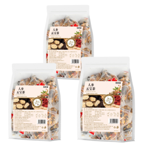 💝Hot Sale💝 Five Treasures Tea Ginseng Five Treasures Tea Bag With Polygonatum And Goji Berry Count Natural Herbal Blend For Energy And Vitality  Health Nourishment Easy Brewing Triangle Tea Bags Ginseng Five Treasures Tea