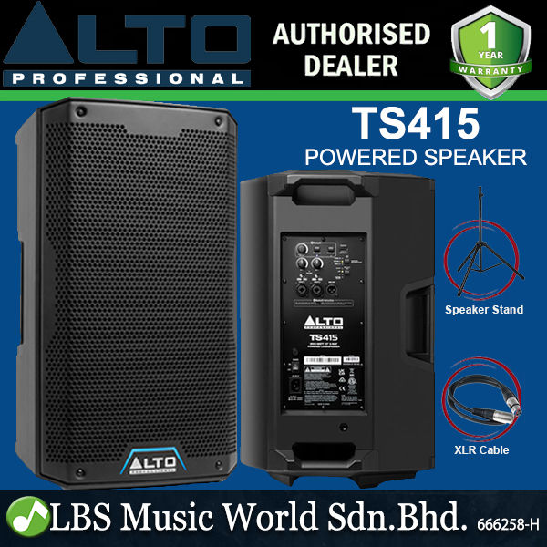 Alto Professional Ts Watt Inch Truesonic Way Active Powered Loudspeaker With Stand