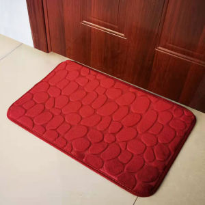 Supermarket Pebble Textured Non-Slip Bath Mat - Water Absorbent Floor Rug for Bathroom Toilet & Entryway (Multiple Colors) MY-028