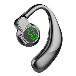 Ambidextrous single-ear Bluetooth earphone over-ear style ultra-long battery life universal for mobile phones with digital display ear-clip type