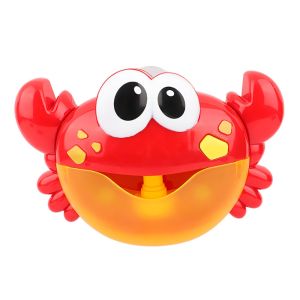 SWEET TIM Plastics Frog Crab Bubble Machine Interactive Multipurpose Musical Bubble Maker Water Fun Toy Cartoon Baby Bath Toys Beach Swimming Pool