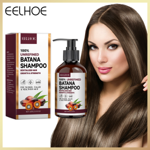 EELHOE Batana แชมพูน้ำมันป้องกันผมร่วงแชมพู Batana ธรรมชาติทำความสะอาดล้ำลึกให้ความชุ่มชื้นหนังศีรษะเพิ่มความเงางามดูแลเส้นผม Sampo Penumbuh Rambut น้ำมัน Batana ซ่อมยาสระผมจากธรรมชาติบำรุงหนังศีรษะแชมพูสระผมดูแลเส้นผม
