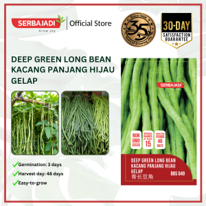Serbajadi Vegetable Seed Deep Grean Long Bean | Creeping Planting | Dark Green Bean | Biji Benih Kacang Panjang Hijau Gelap | 深绿色长豆种子 | 1g