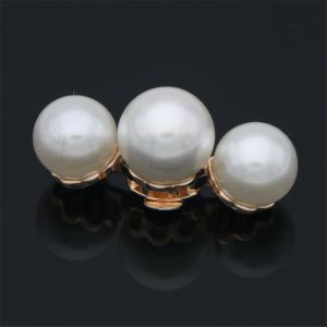 Aold8 1 cái phụ nữ cô dâu đám cưới lớn hạt charm ngọc trai khóa giày trang trí trang trí ngọc trai Clip