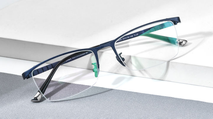 FONEX Titanium Glasses for Men Square Eyewear 2020 New Male Half