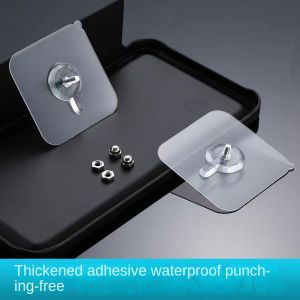🇸🇬【SG stock】Wall Hook Heavy Duty No Drill Screw Stick-On Punch Nail Screw Super Sticky Strong Home Living Adhesive Magic Wall Hook Hanger Punch-Free Non-Marking Screw Stickers Wall Picture Hook Invisible Traceless Hardwall Drywall Picture Hanging