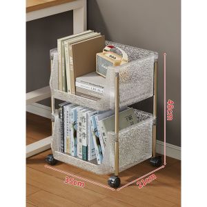 Movable Book Shelf Rack Cabinet Bookcases & Shelving Bookshelf Portability The Desk Does Not Cover an Area of Small Bookshelf Movable Movable Book Shelf Rack Storage