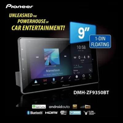 Pioneer DMH-ZF9350BT Double Din 9 inch Hi-Res Audio Wireless Android Auto Apple Car Play HDMI
