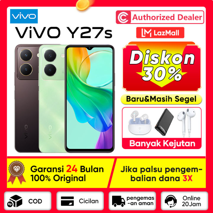 Vivo Y17s/Y27/Y27s 8/256GB Baterai 5000mAh terbaru 2023 Gratis Ongkir