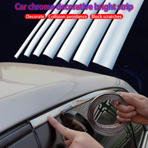 Exterior Car Chrome Body Strip Bumper Auto Door Protective Moulding Styling Trim Sticker #C0001