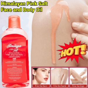 Himalayan Pink Salt Face &amp Body Oil SPF 30 Skin Toning Moisturizing Massage Oil Whitening Nourishing Repairing SPA Body Oil