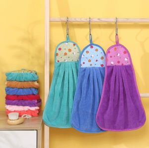 พร้อมส่ง ผ้าเช็ดมือแบบแขวนซับน้ำได้ดี ผ้าเช็ดมือ ผ้าเช็ดจาน ผ้าเช็ดโต๊ะ อย่างหนาผืนใหญ่ มีให้เลือก 3 สี ผ้าทำความสะอาด