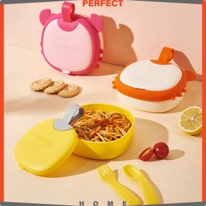 Tempat Bekal Bentuk Crab Set Sendok Garpu Gunting Kids Lunch Box / Kotak Makan Siang Bento PH C902