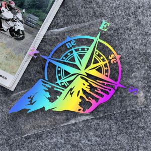 สติกเกอร์ติดฝากระโปรงสติกเกอร์ตกแต่งรถจักรยานยนต์ลายเข็มทิศ14สี/Stiker Reflektif Mobil สติ๊กเกอร์กันน้ำแบบลอกแปะ